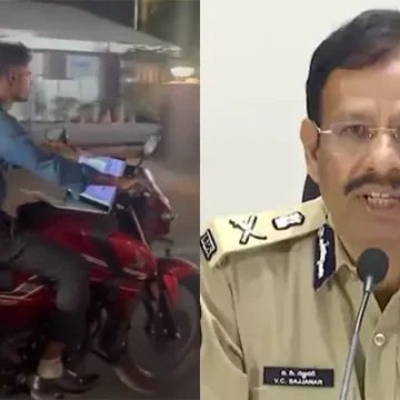 Work From Bike' In Hyderabad | Biker Spotted Using Laptop While Riding Work From Bike' In Hyderabad | Biker Spotted Using Laptop While Riding