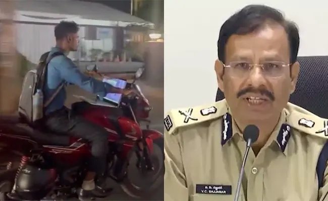 Work From Bike' In Hyderabad | Biker Spotted Using Laptop While Riding Work From Bike' In Hyderabad | Biker Spotted Using Laptop While Riding