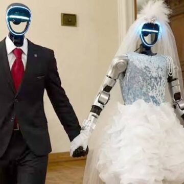 robot World’s First Robotic Wedding : పెళ్లి చేసుకున్న రోబోలు.. గౌనులో వధువు.. సూట్లో వరుడు..పెళ్లి పెద్దగా రోబో కుక్క !